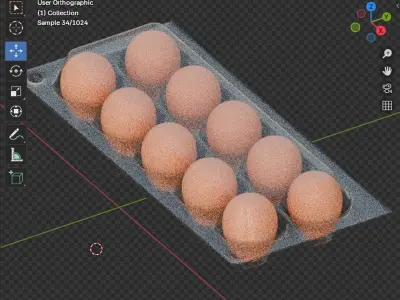 Egg Plastic Packaging 3D model