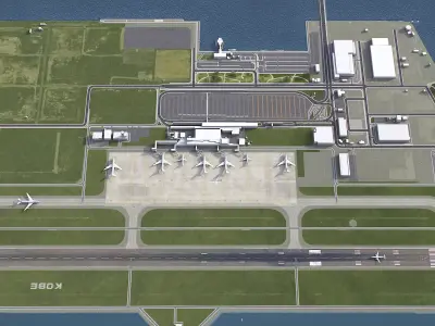 Kobe - Airport - UKB Low-poly 3D model