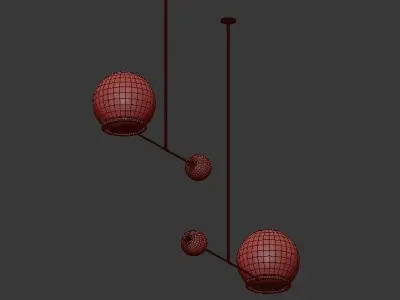  Contrapesso LED Globe Pendant 3D model