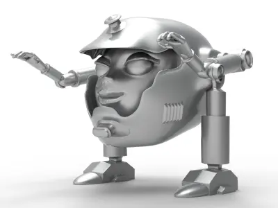 Female Robothelmets Lilalaser Sci Fi  3D print model