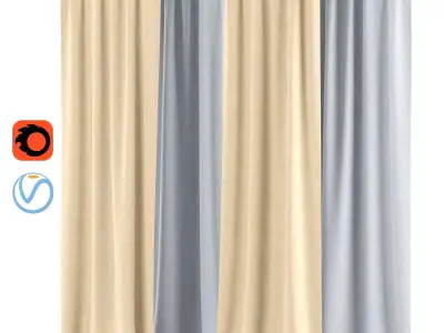 Curtains 133 Westelm Cotton Lustre Velvet Blackout Curtain 3D model
