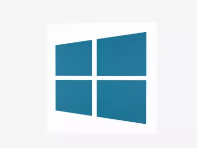 Microsoft Logo 3D Low-poly 3D model