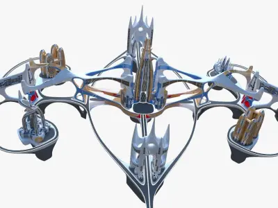 Future city V 3D model
