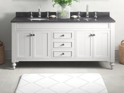 Dow Free Standing Double Bathroom Vanity 3D model