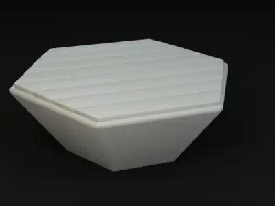 street chair Low-poly 3D model