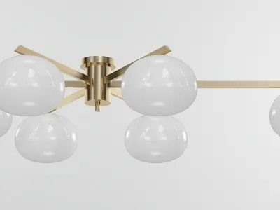 LUGRIN ceiling light with five glass balls 3D model