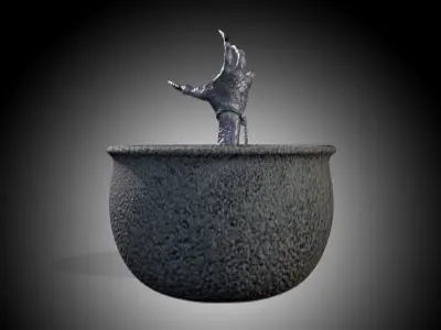 Monster Pot Low-poly 3D model