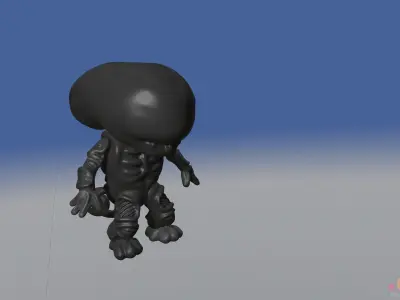 Xenomorph Alien Baby   Posable 3D model