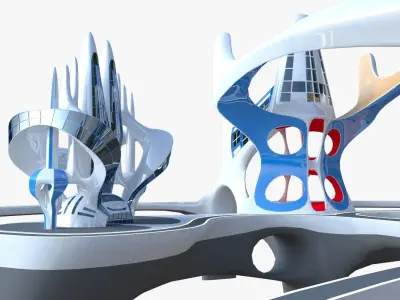 Future city V 3D model
