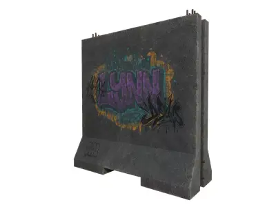 Concrete Barrier RoadBlock 3D model