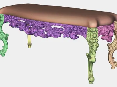 Carved super table for CNC 03 3D model