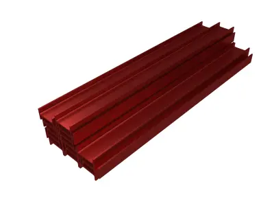 Stacked I Beam v1 003 Low-poly 3D model