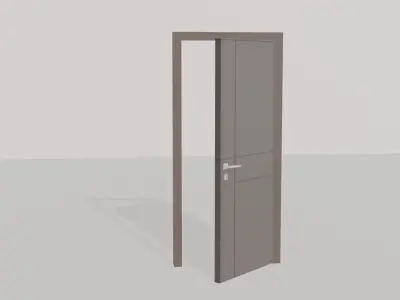 Interior door Low-poly 3D model 3