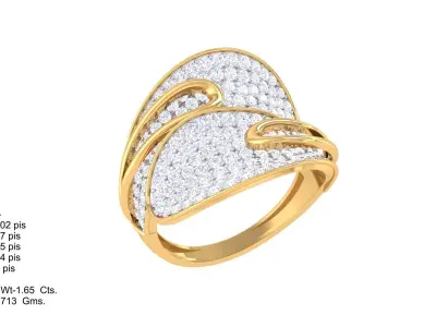  Women Ring MTL 3dm STL OBJ FBX Details 3D print model 42