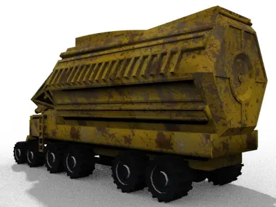 sci-fi  transporter truck orginal design hq printable 3D model