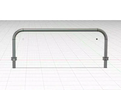 METAL HOOP BARRIERS 7MM SCALE MODEL RAILWAY BUILDING 3D print model