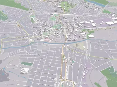 Cityscape Bakhmut Ukraine 3D model