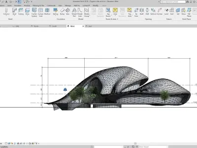 Organic beach villa house vray 3ds max 3D model