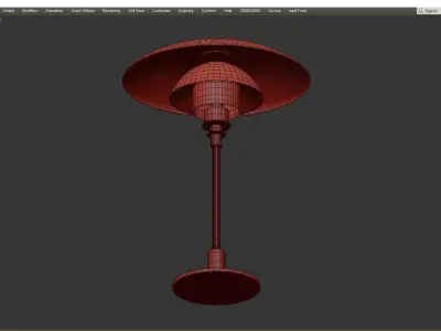GLASS TABLE LAMP Low-poly 3D model buy