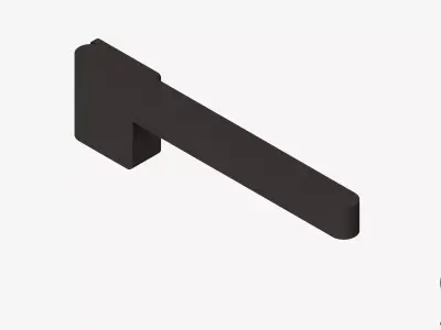 Wall Spout - Luxury - Swivel - Square Low-poly 3D model