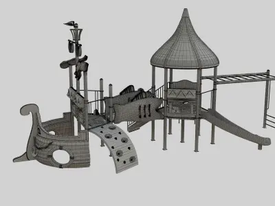 Ship Themed Playground Model - 02 3D model