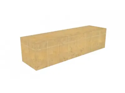 Building set 2 wooden bench Low-poly 3D model
