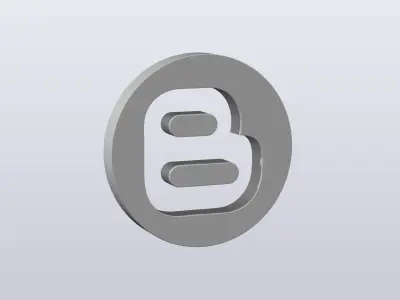 Blogger Icon Low-poly 3D model