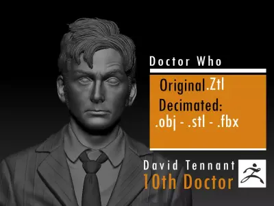 David Tennant - 10th Doctor -  Doctor who 3D print model