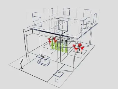 Island Booth-Tech 3D model