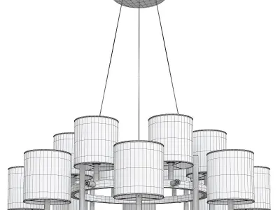 CPRN Homood TWO TIER CHANDELIER Low-poly 3D model