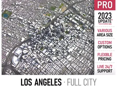 Los Angeles Low-poly 3D model