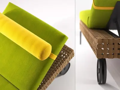 Charles Chaise Lounge 3D model