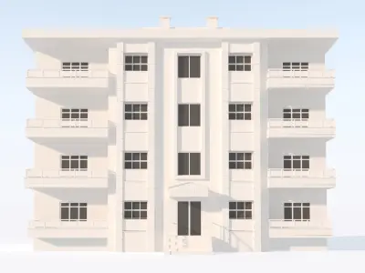 Apartment 01 apartment building 3D model