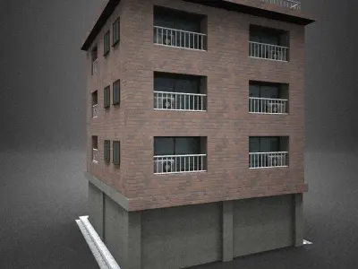Japan building 08 model in Lightwave 3D 3D model