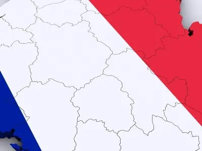 Map of France 3D model