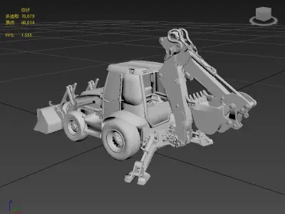 Next generation backhoe excavator 3D model