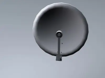 Parabolic Antenna Low-poly 3D model