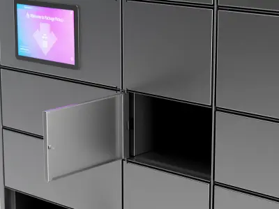 Self-Service Delivery Locker 3D model