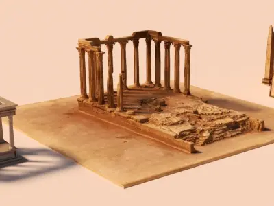 Ancient Ruins Low-poly 3D model