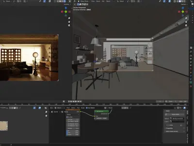 Living Room 3D model 79