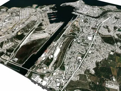 Cityscape Port de Buc France  3D model