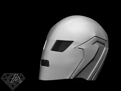 SCI-FI Biomech DJ helmet 3D print model
