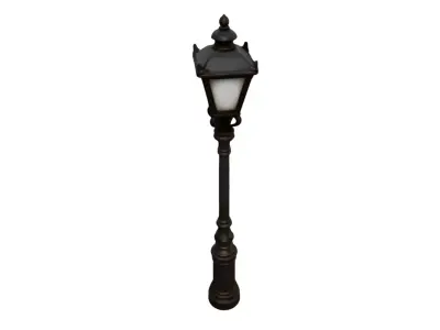 Victorian Street Lamp 3D Model  Classic Street Light Game Ready Low-poly 3D model