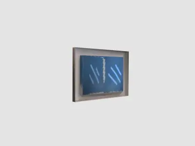low poly window stainless steel wall sconce Low-poly 3D model