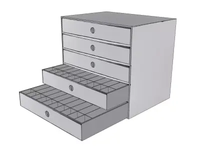 Storage system for embedding cassettes SKP DAE OBJ Blend  Free 3D model