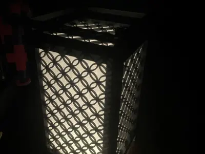 Kumiko Japanese Shoji Lantern - Shippo Tsunagi 3D print model