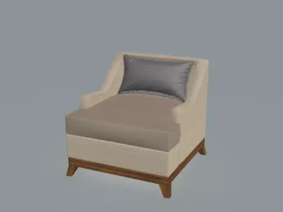 Cortona Lounge Chair 3D model