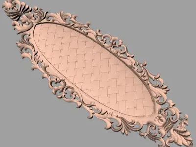 European furniture 3D relief models for CNC wood engraving E177 3D model