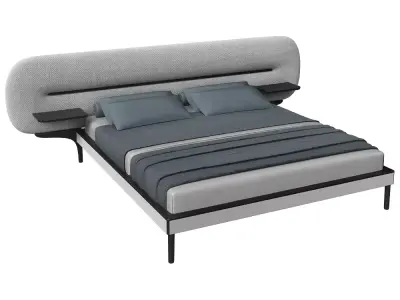 Nimbus Upholstered Bed 3D Model  3D model
