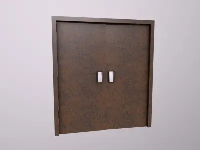 Door Game Ready Low Poly 3D Model Low-poly 3D model